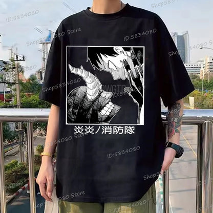 Fire Force T-shrit for Men Women Anime Apparel Soft Tee Gift for Him Fashion Summer Tops Fire Force Graphic Anime Tee T-shirts