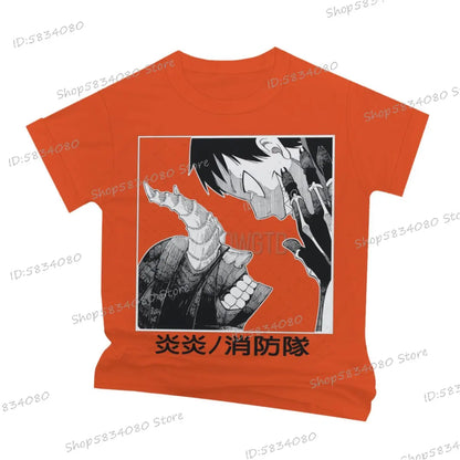 Fire Force T-shrit for Men Women Anime Apparel Soft Tee Gift for Him Fashion Summer Tops Fire Force Graphic Anime Tee T-shirts