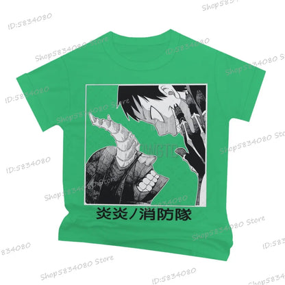 Fire Force T-shrit for Men Women Anime Apparel Soft Tee Gift for Him Fashion Summer Tops Fire Force Graphic Anime Tee T-shirts