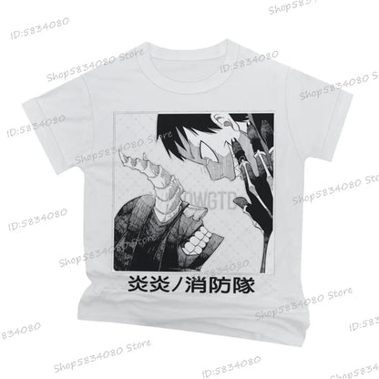 Fire Force T-shrit for Men Women Anime Apparel Soft Tee Gift for Him Fashion Summer Tops Fire Force Graphic Anime Tee T-shirts