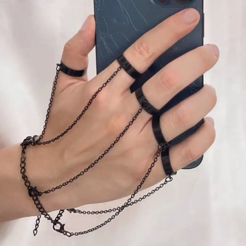 Geoemtric Black Wrist Chain