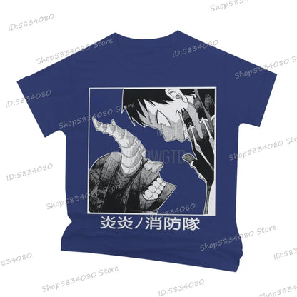Fire Force T-shrit for Men Women Anime Apparel Soft Tee Gift for Him Fashion Summer Tops Fire Force Graphic Anime Tee T-shirts