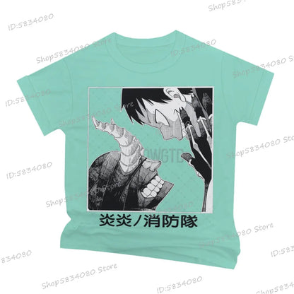 Fire Force T-shrit for Men Women Anime Apparel Soft Tee Gift for Him Fashion Summer Tops Fire Force Graphic Anime Tee T-shirts