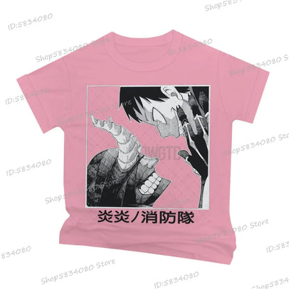 Fire Force T-shrit for Men Women Anime Apparel Soft Tee Gift for Him Fashion Summer Tops Fire Force Graphic Anime Tee T-shirts