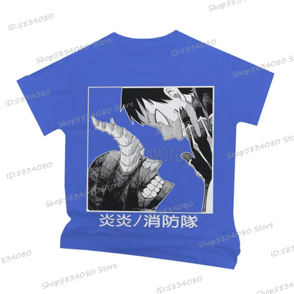 Fire Force T-shrit for Men Women Anime Apparel Soft Tee Gift for Him Fashion Summer Tops Fire Force Graphic Anime Tee T-shirts
