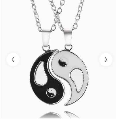 Phoenix Yin Yang Pendant Necklaces for Couples